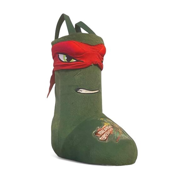 Teenage Mutant Ninja Turtles Raphael Christmas Boot Stocking Nickelodeon Toy - Picture 1 of 16